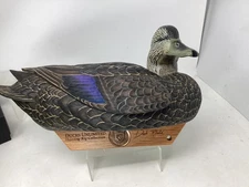 RARE DUCKS UNLIMITED DICK RHODE BLACK DUCK DECOY! KEEL!