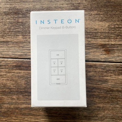 INSTEON White Keypad 6 Button 2334 - 222 Dimmer  Smartphone Tablet Remote NEW
