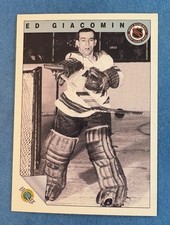 Ultimate Hockey 1992 Original 6, #20, Ed Giacomin Tribute 1971 Vezina Winner.