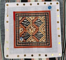 Canvas Works PO31 Animal Print Needlepoint Canvas Kit 15 Finished