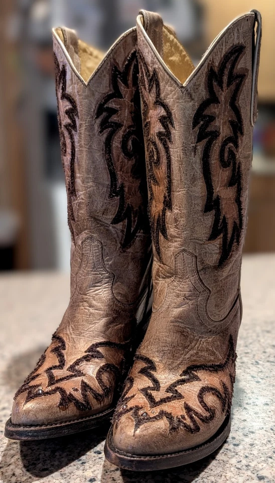 OLD GRINGO yippee Ki Yay FIRE, custom Finish 8B, EUC Festival, Leather Boots - Image 2 of 4