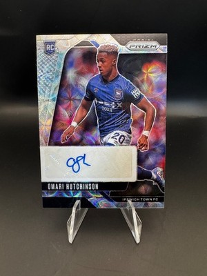 Omari Hutchinson RC Auto - Panini Prizm Premier League Soccer - Ipswich Town FC