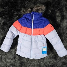Columbia Girls Arctic Blast III Insulated Jacket Size 7/8 Hooded Puffer defect