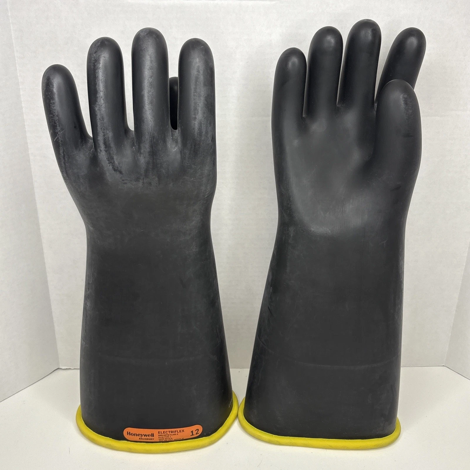 Salisbury 18" ElectriFlex Insulating Rubber Gloves Class 4 NG418YB Size 12 06/20