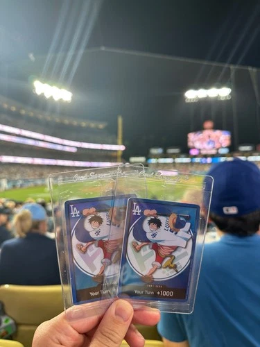 Los Angeles Dodgers One Piece Luffy Promo NEW with Card Saver 7/2/26