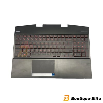 New Palmrest w/ Backlit Keyboard Touchpad FITS HP Omen 15-DH 15.6 Red Keys US