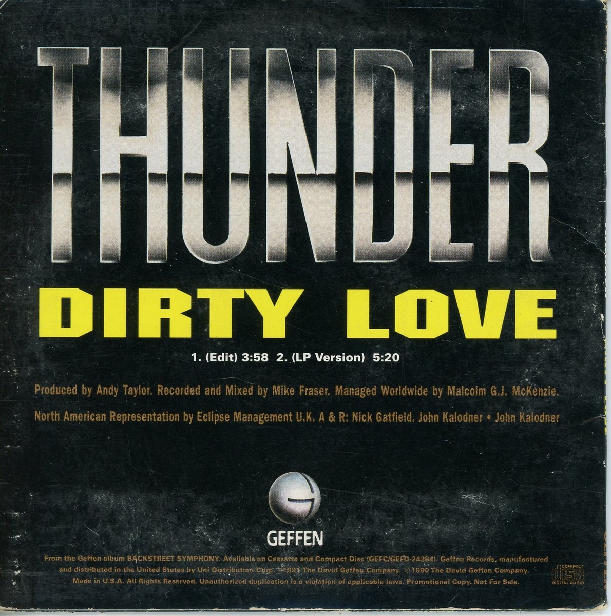 LINK「BREAKDOWN SHE LOVES YOU」CD Thunder Dirty Love CD Single | eBay