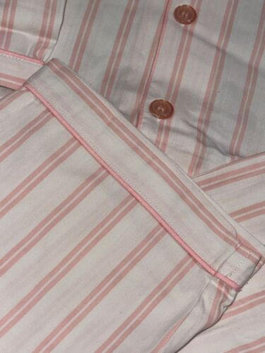 Petite Plume The Colony Hotel Girls Striped Pajama Set Pink & White Size 12 Cott - Picture 7 of 13