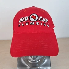 RED CAP PLUMBING ADJUSTABLE STRAPBACK BASEBALL HAT/CAP, OUTDOOR