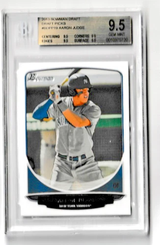 2013 Bowman Draft Aaron Judge Card BDPP19 Graded by BGS 9.5 Gem Mint