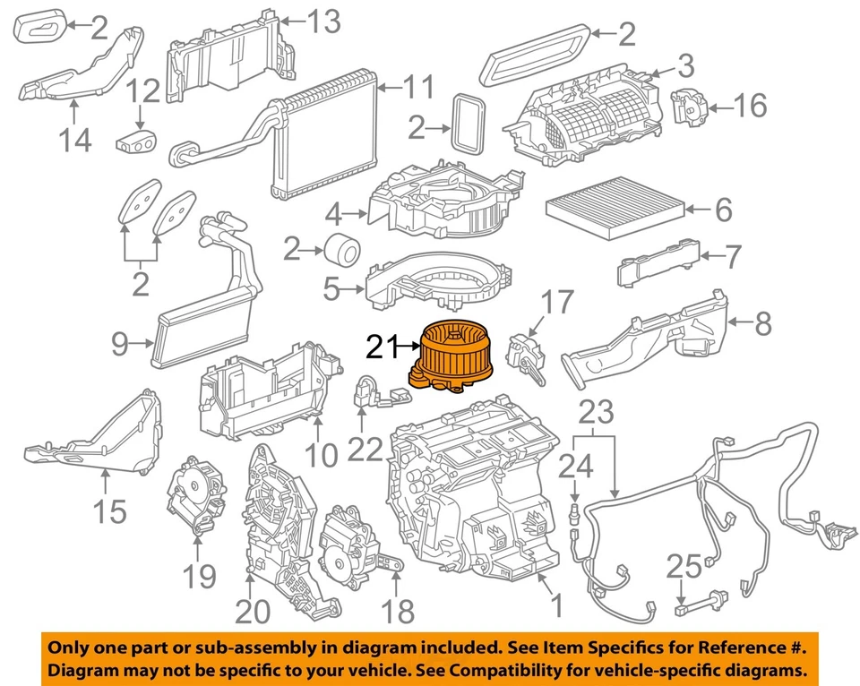 Motor soplador de climatización usado se adapta a: Chevrolet Camaro 2017 grado A Foto 3 de 4
