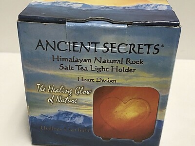 Ancient Secrets Small Himalayan Natural Rock Salt Tea Light Holder - New in box