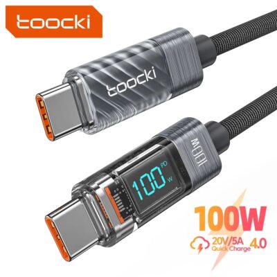 100W 5A USB C To USB C Cable Type C PD Fast Charger Cable For Macbook Samsung