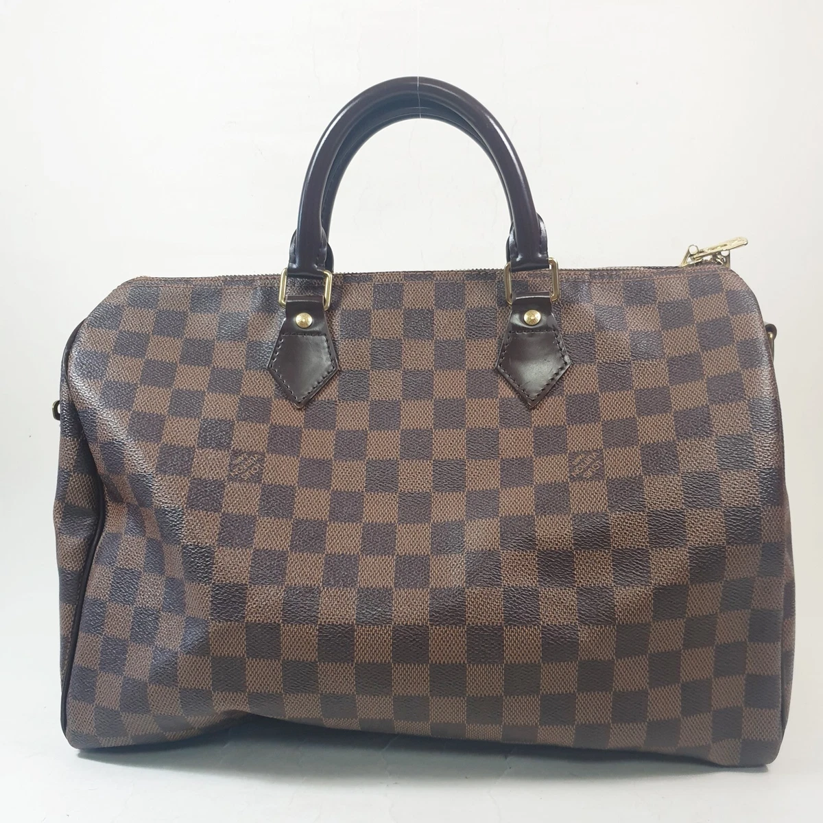 Auth Louis Vuitton Speedy Bandouliere 35 Damier Ebene N41182 With