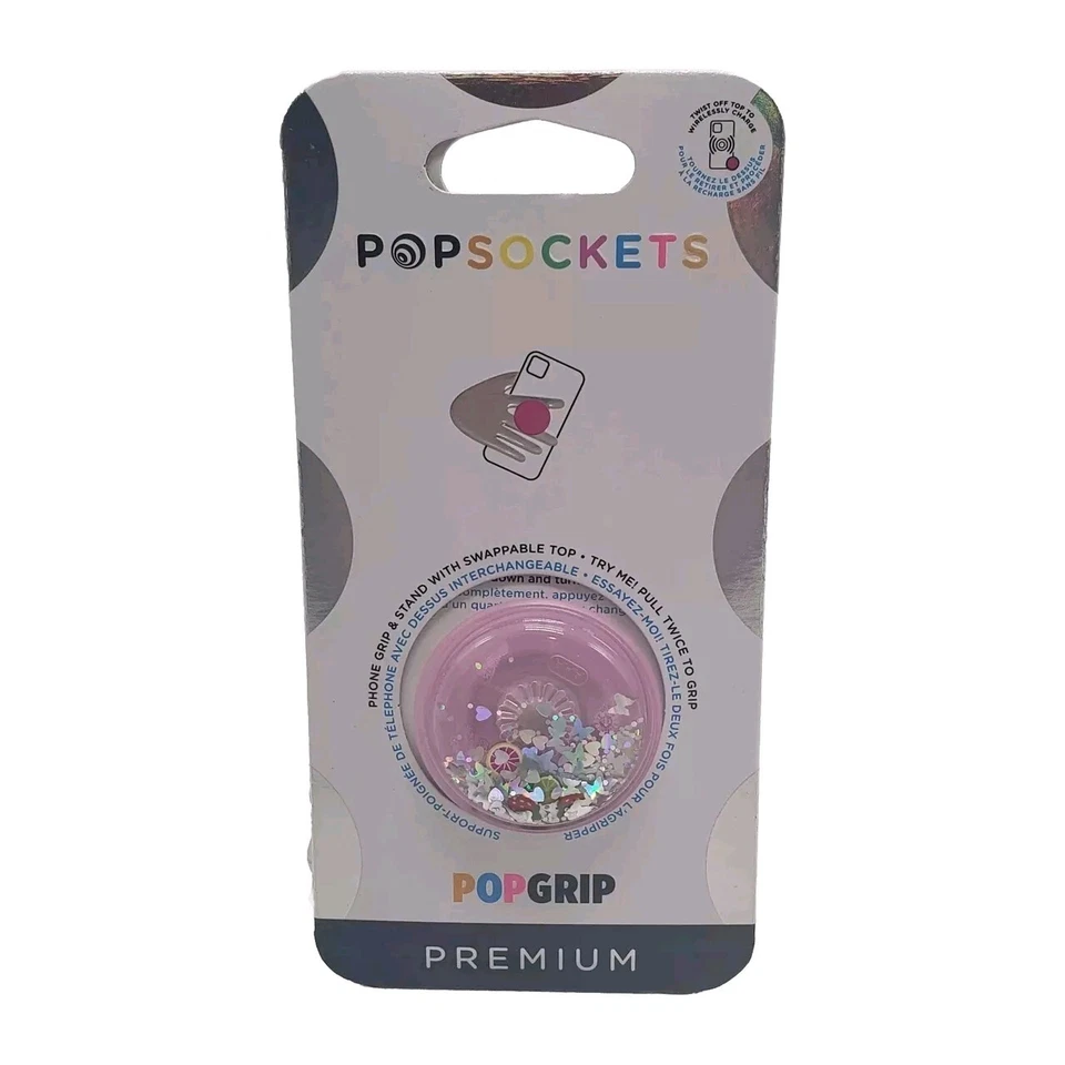 PopSockets Phone Grip Stand Tidepool Liquid Glitter Fruit POPGRIP LUXE PopSocket - Image 2 of 4