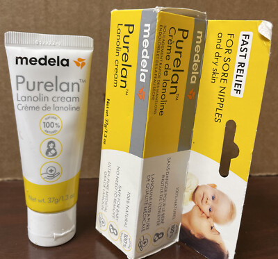 Medela Purelan Lanolin Nipple Cream for Breastfeeding, 100% All Natural Singl...