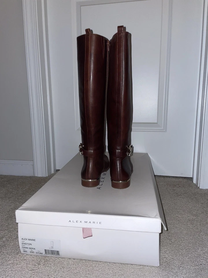 Botas Alex Maria Enston Sepia Oscura, Talla 7 Nuevas Foto 3 de 4
