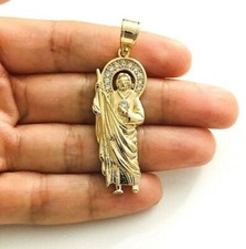 Colgante San Judas relleno de oro amarillo de 18 quilates / Dije San Judas - P82