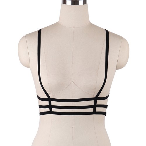 Harness Elastic Cupless Cage Bra Sexy Lingerie for Women Top Exotic Strap Belt - Picture 213 of 273