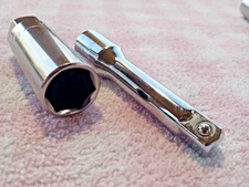 Craftsman USA VTG sparkplug socket 5/8 hardly used 3/8dr 6pt + USA extension 3in