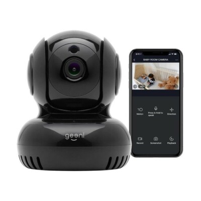 Geeni Sentinel 1080p HD Pan & Tilt Baby Security Smart Indoor Camera (Black)