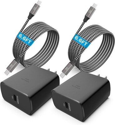 Cargador súper rápido tipo C de 45 W [PAQUETE de 2] Cargador USB-C de 45 W.neuvo