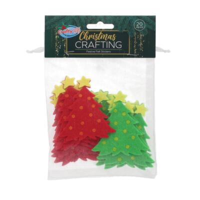 20 Stück Weihnachten Festlich Filz Basteln Aufkleber von Crafty Bitz