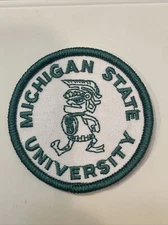 MSU Michigan State Spartans Vintage  Embroidered Iron On Patch 2.5” X 2.5”