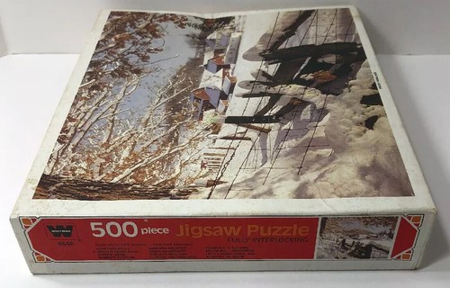 Vintage Whitman 500 Piece Jigsaw Puzzle 4646 Winter Farmlands New 15 1/2” X 18” - Picture 4 of 6