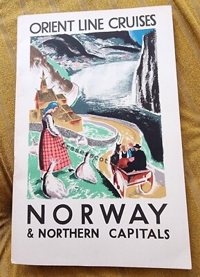 1932 SS Orontes & Orford Norwegen & Northern Capitals Orient Line Bro & Deck Pläne 