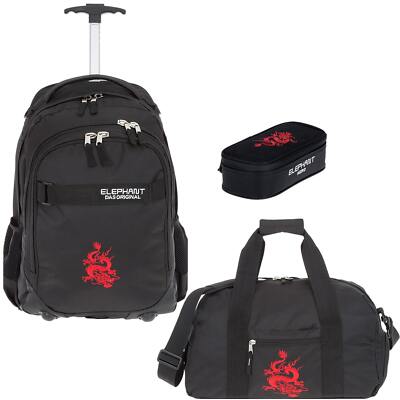 Schultrolley Jungen Set 3T Trolley Elephant Hero Signature Box 12646 tsmb Dragon