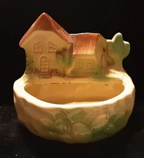Vintage Art Deco Fredericksburg Art Pottery Hacienda W/ Cactus Planter