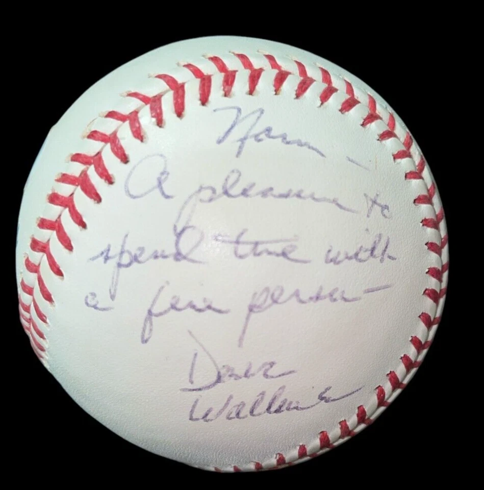 TOMMY DAVIS DAVE WALLACE WILLS FIRMADO A MANO X3 AUTO BÉISBOL JSA/COA WM 93024 Foto 3 de 4