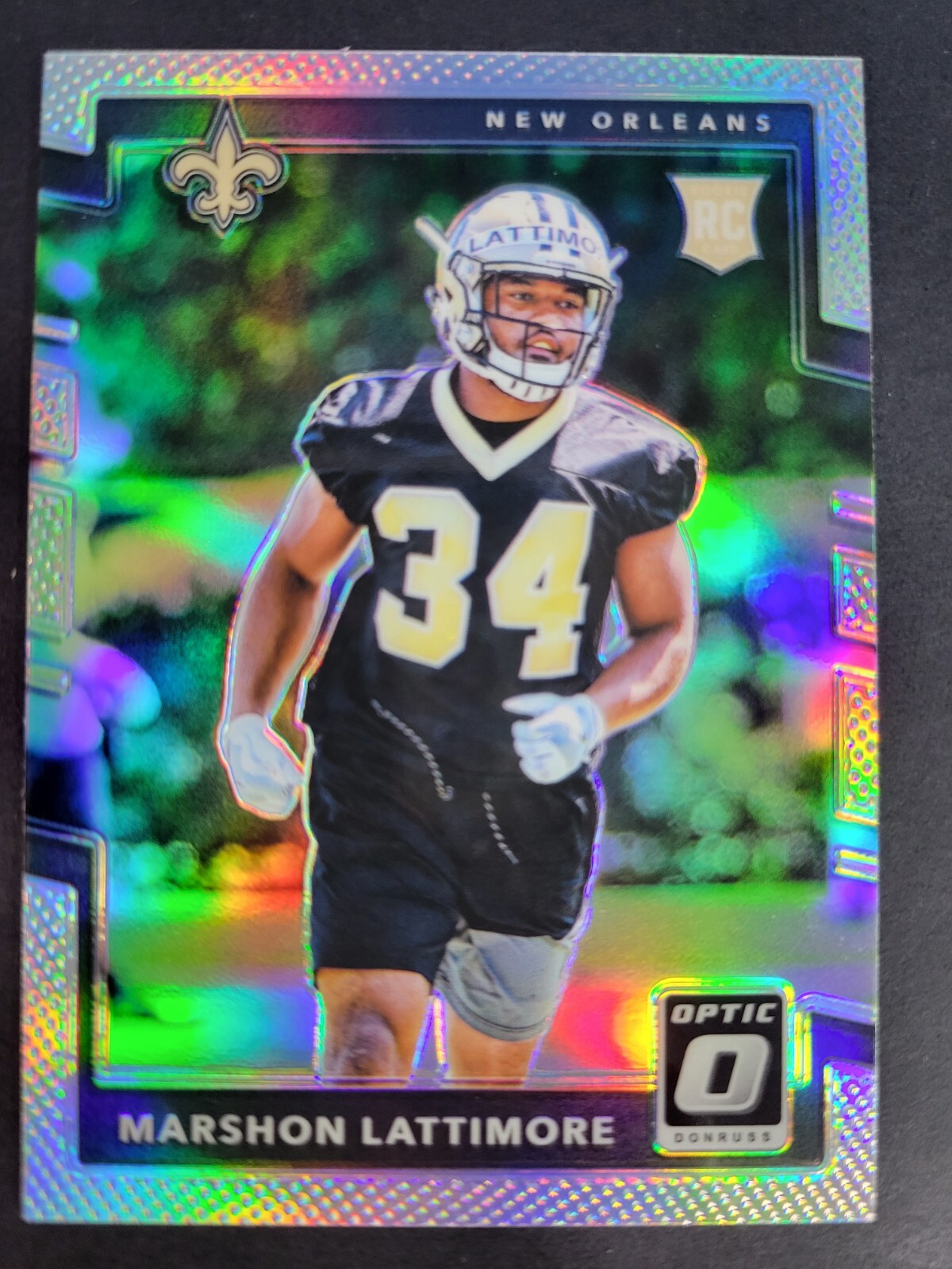 Marshon Lattimore 2017 Donruss Optic #136 Silver Rookie Holo Prizm
