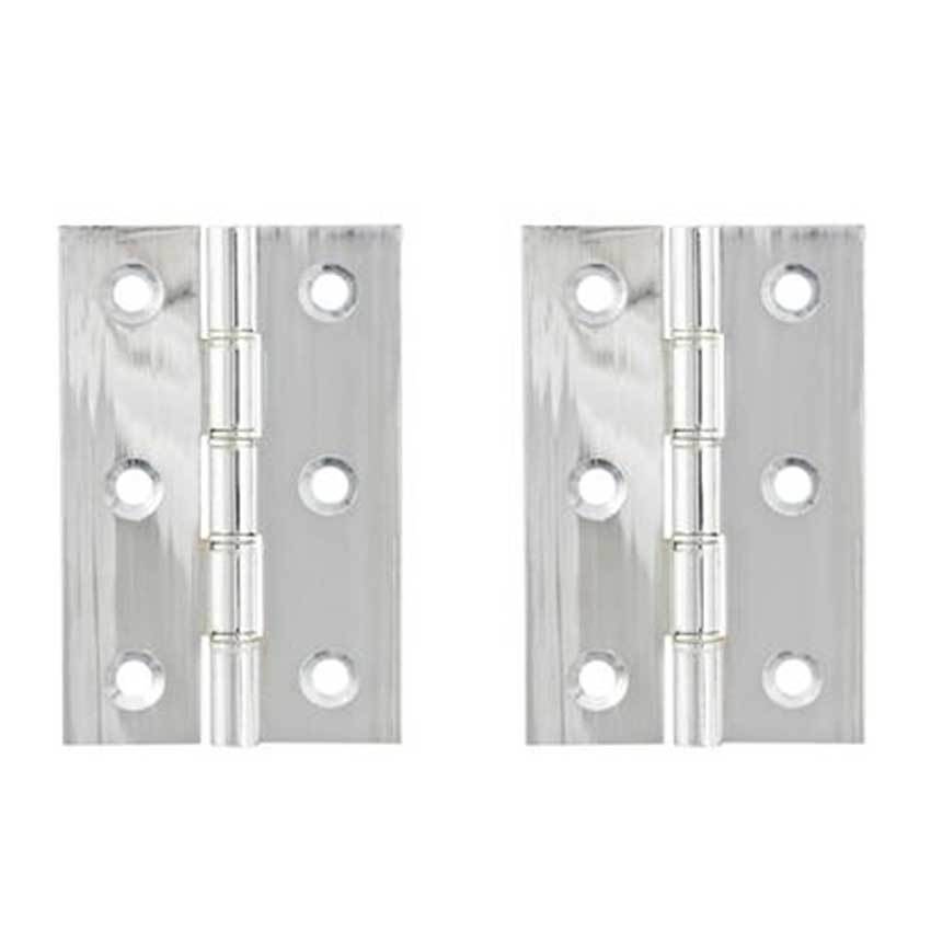 TSS Double Steel Washer Butt Hinge 76x50mm CP x2 (TSSHINDSW3X2C)