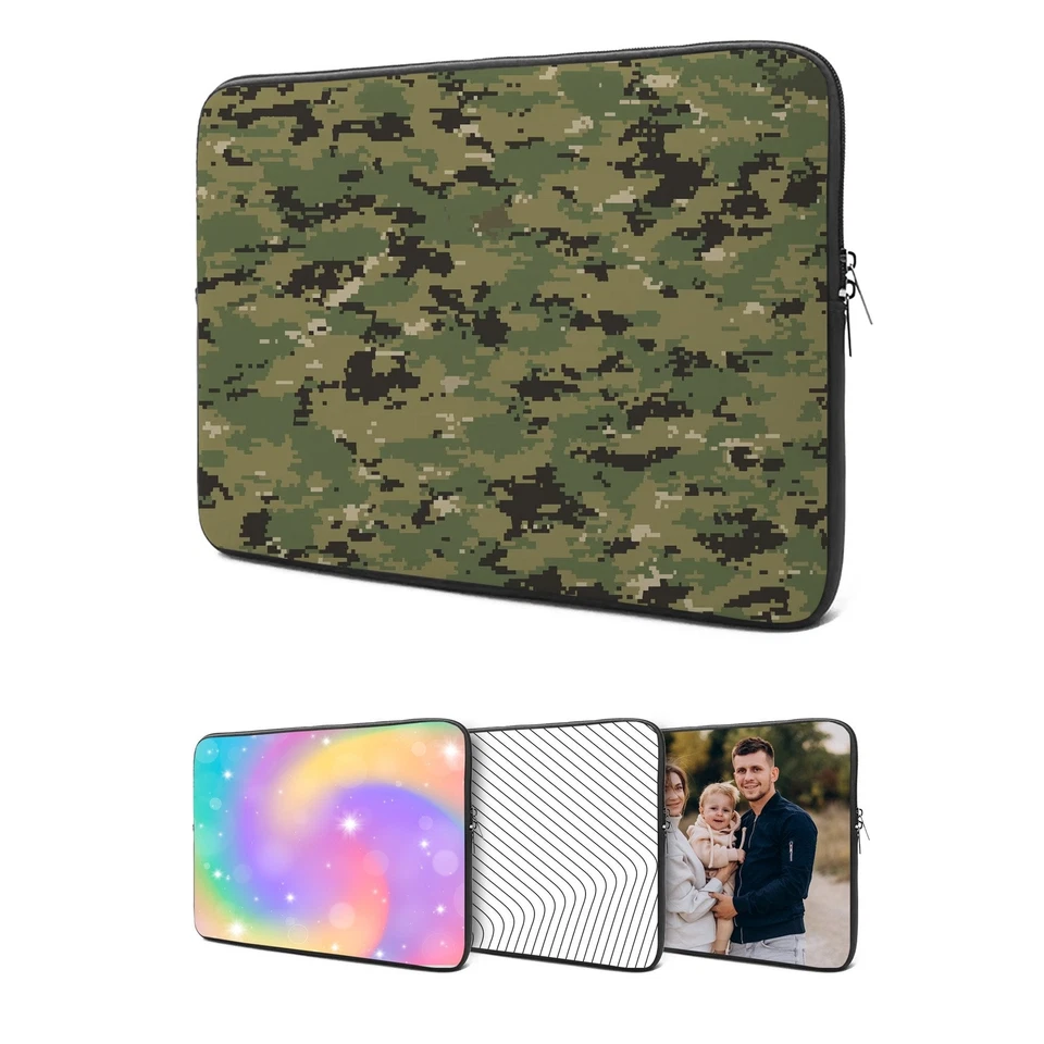 PERSONALISED Laptop Case 14-15" Custom Photo & Text Durable Sleeve Stain Resist - Image 2 of 4