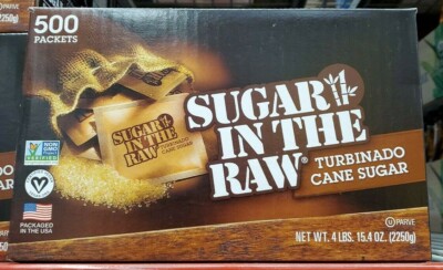 Sugar In The Raw Turbinado cane sugar Packets 500 per Carton