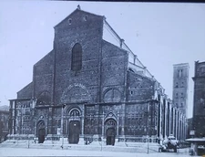 Basilica di San Petronio, Bologna, Italy, c1900s Magic Lantern Glass Slide