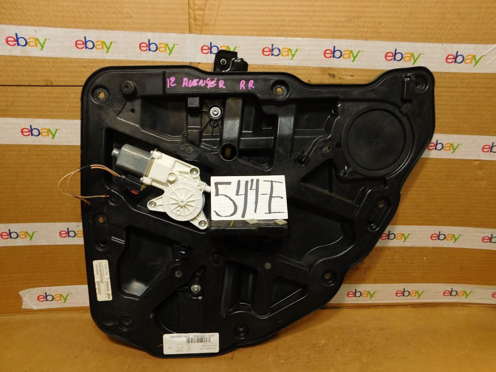 07 - 12 DODGE AVENGER REAR PASSENGER Side Window Regulator W/ Motor #544-E