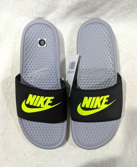 mens grey nike slides