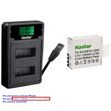Kastar Battery LZD2 USB Charger for SJCAM SJ4000B SJ4000 & SJCAM SJ9000 Camera