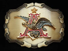 OF15137 *NOS* VINTAGE 1981 **ANHEUSER-BUSCH** BEER BREWING COMPANY BELT BUCKLE