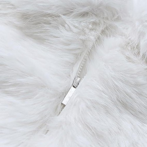 Women Faux Fur Short Coat Long Sleeve Jacket Zipper Warm Eco-friendly Fur - Picture 10 of 16
