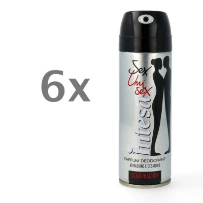 intesa unisex ATTRACTION Deodorant Bodyspray 6x 125ml - das hammer deo