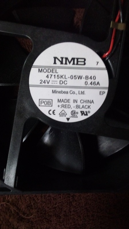 24 V DC Fan - NMB 4715KL-0.5W 460 milliamps,  Brushless motor 
