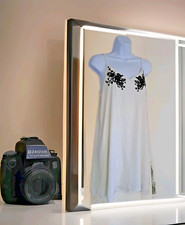 Mi Ami Slip Dress M White Black Floral Embroidery Adjustable Strap Coquette Y2K 