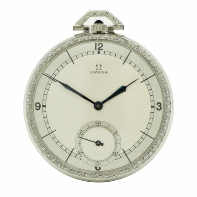 OMEGA PLATINUM AND DIAMOND POCKET WATCH 1934 VINTAGE | eBay