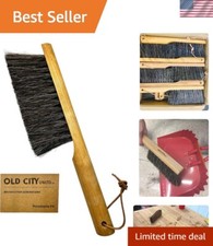Handcrafted Horsehair Brush - 13" Beechwood Cleaning Tool for Delicate Surfaces
