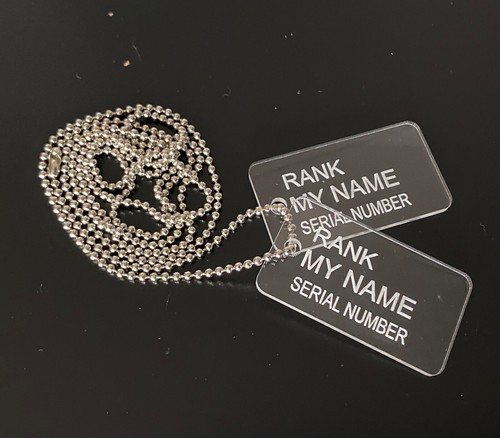Personalisierte Lasergravur Aliens US Kolonial Marine (USCM) Acryl Erkennungsmarken - Bild 2 von 6