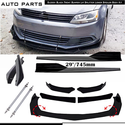 For VW Scirocco R-Line Front Bumper Lip Spoiler Splitter Side Skirt Body Kit